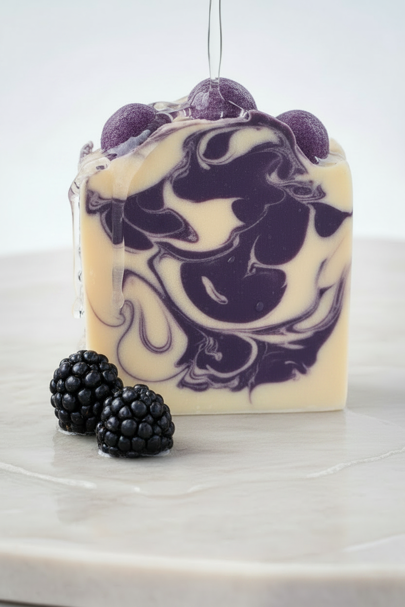 Blackberry Cream Soap – Pure White Bar