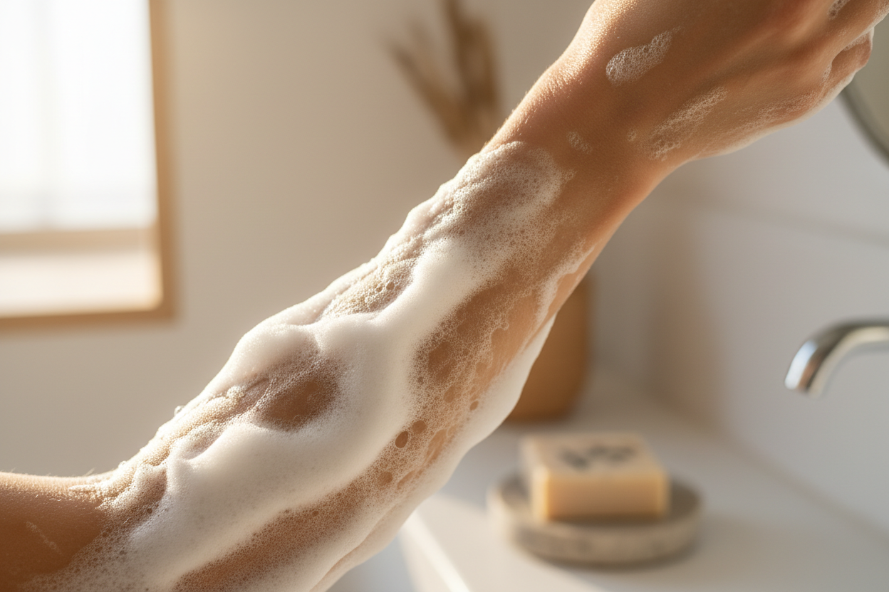 Woman's Arm with Soap Suds